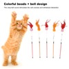 5pcs Funny Cat Stick Ergonomic Interactive Cat Feather Toy with