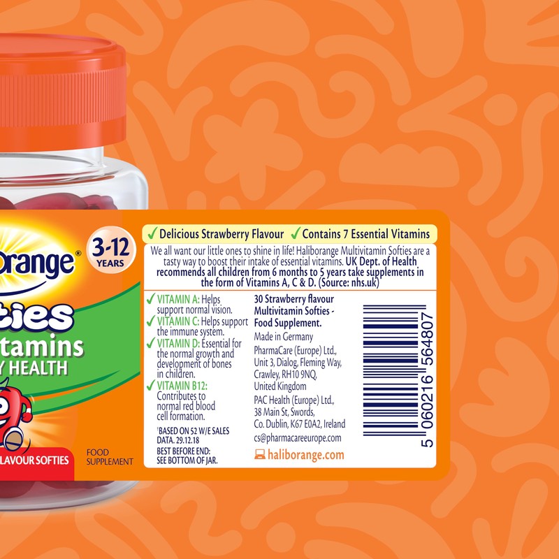Haliborange Kids Multivitamin Strawberry Softies 30