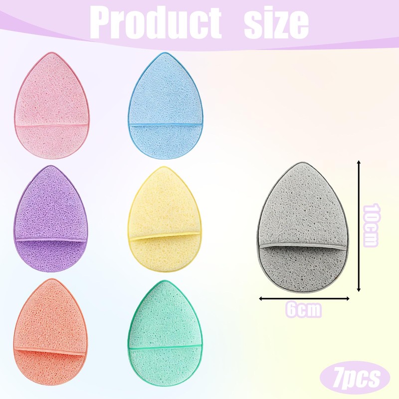 7 Pcs Face Sponges Cleansing, Compressed Facial Sponges Professional