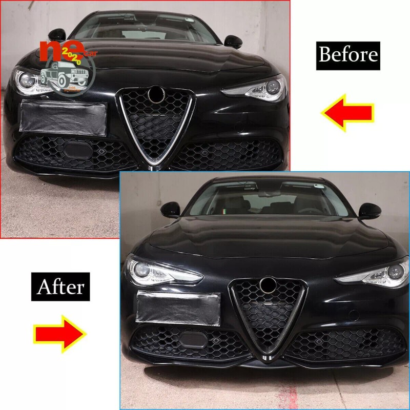 car-king888 Carbon Fiber V Shape Grille Cover Accessories Trim For
