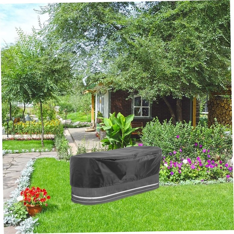 KONTONTY Elegant Oxford Cloth Oval Tank Pool Cover Weatherproof Outdoor