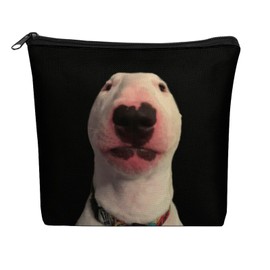 GlamLuxe Hamster Peace Sign Funny Cosmetic Bag Makeup Bag Gifts for Women Girls Daughter Sister Bestie Graduation Birthday Christmas Nurse Mothers Day Travel Zipper Pouch, Walter Dog Funny Meme, one