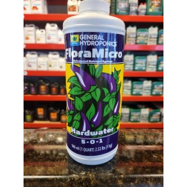 General Hydroponics 946 ml (1 Quart) of FloraMicro Hardwater Formula 5-0-1 Micro