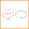 Partuto 4pcs 73.1 to 63.4 mm Aluminium Alloy Car Hub