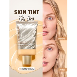 SHEGLAM Dew & Done Skin Tint with SPF20 Light-medium Coverage Foundation Evens Skin Tone-Buttercream