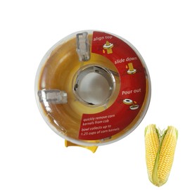 Corn Peeler, Corn Thresher Stripping Tool, One-Step Kerneler Cutter, Stainless Steel Serrated Blades, Kitchen Tool for Cutting Maize Off The Cob