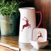 GMUNDNER KERAMIK Water Jug Capacity: 0.7 Litres Bordeaux Red Deer