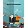 FOHERE Waffle Maker 3 in 1 Sandwich Maker 1200W Panini