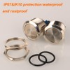 Gebildet 2pcs 22mm Latching Push Button Switch 12V/24V/125V/250V/5A Screw Type