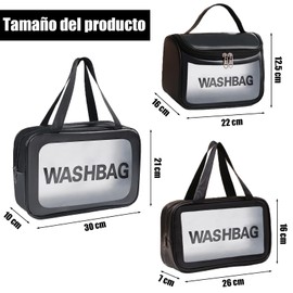 Bolsa de Cosméticos Viaje, 6 Piezas, Bolsa de Cosméticos Impermeable de PU Transparente, Bolsa de Viaje de Baño Portátil, Adecuado para El Almacenamiento de Cosméticos, Viajes, Etc