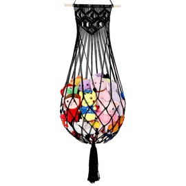 Stuffed Animal Hammock Wall Hanging Net for Stuffed Animal Net Stuffed Animal Storage Plush Toy Holder Toy Organizer for Boho Kidroom Nursery (Green)