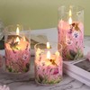 Girimax Pink Hummingbird Glass LED Candles with Remote, Flickering Flameless