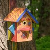 Metal Bird House Guard with Copper Portal for Eastern Bluebird
