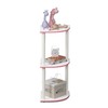 Furinno TURN-N-TUBE Corner Shelf, 3-Tier Corner Bookshelf, Display Storage Shelves