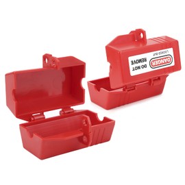 2PCS Lockout Plug Lock Plug Lockout Tagout Electrical Plug Lockout Device Lockout Tagout Kit for Industrial Air Conditioner TV Power Rationing/Off 110V‑220V