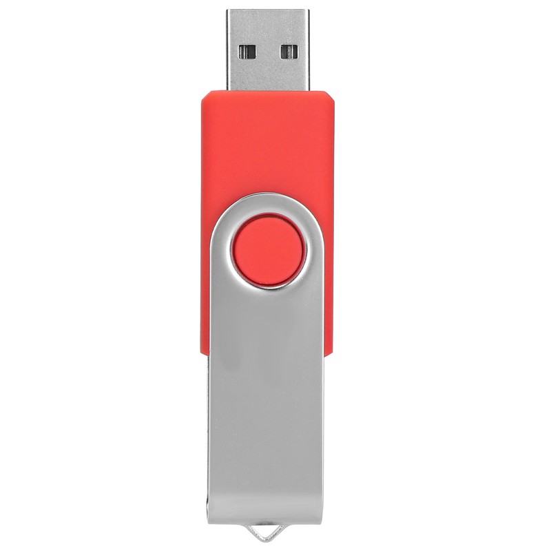 USB Flash Drive Candy Red Rotatable Portable Storage Memory Stick
