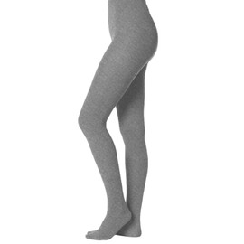 EMEM Apparel Women's Ladies Junior's Flat Knit Cotton Sweater Winter Opaque Footed Tights Hosiery Stockings Light Grey C