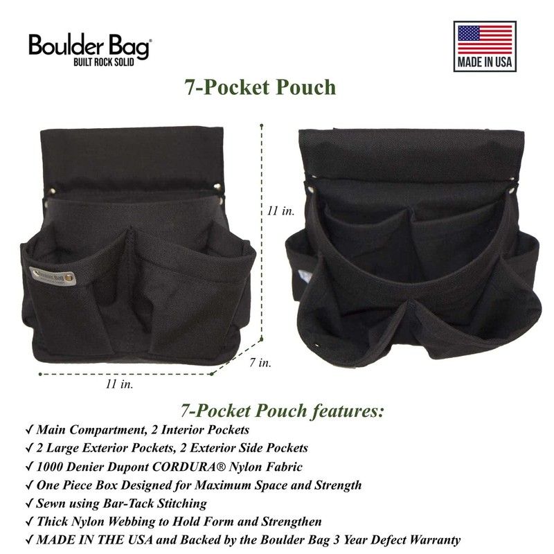 BOULDER Bag Pro 110 Professional Electrician Single Pouch. Black. Tool