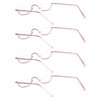 KoKoBin Half Reading Glasses,4 Pack Half Rim Metal Frame Glasses