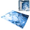 Shower Curtain Set Waterproof Hanging Bath Curtain with Rings Bathroom