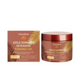 Gel Bronceador Viareline Golden Glitter, Para Verano, Playa,