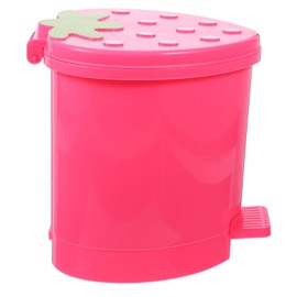 CHILDWEET Mini Trash Can Lid Swing Lid Bin for Car Office Home Compact Desk Waste Basket Random Color