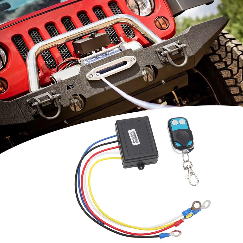 Wireless Winch Remote Control Kit DC 12V 24V 50ft Range