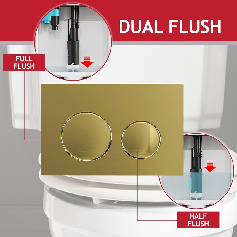 SPARES2GO Luxury Flush Plate Kit for Concealed Toilet Cistern Wall