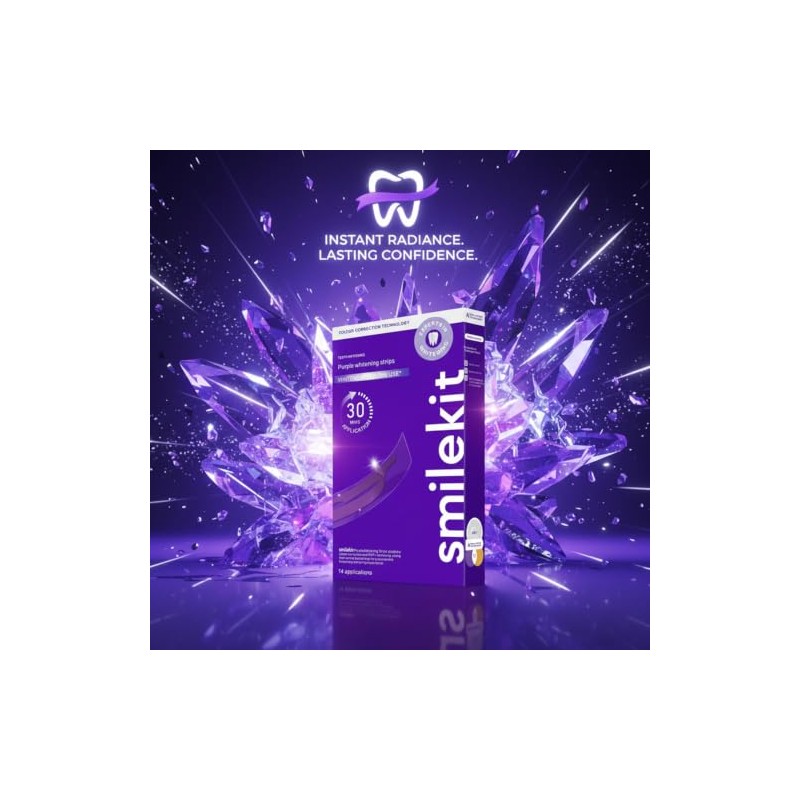 Tiras Blanqueadoras de Dientes Purple Whitening Strips 14 Sesiones |