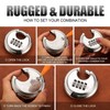 Rohuis Round Combination Lock, Uncuttable Combination Disc Padlock, 3/8 Inch