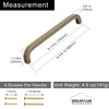 QOGRISUN 4 Pack Solid Brass Cabinet Pulls, Aged Brass Drawer