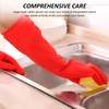 JTMKYO 2 Pieces Extra Long Kitchen Cleaning Rubber Gloves, Waterproof