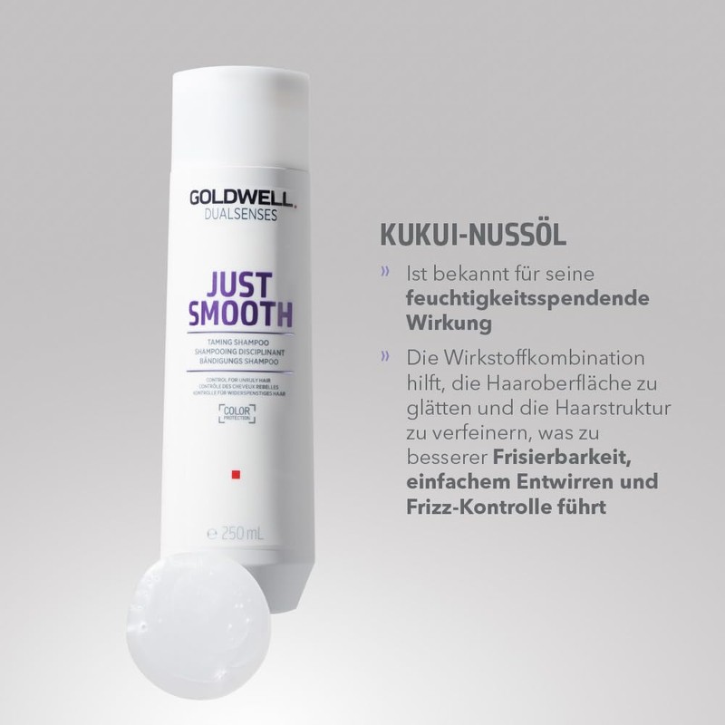 Goldwell Dualsenses Just Smooth Taming Shampoo for Unruly and Restless
