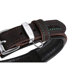 Michur Oleo Leather Dog Collar, Brown, Leather, Available in Various Sizes