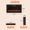 Fireplace 36" Electric Fireplace Recessed/Wall Mounted, 12 Colors, Touch &