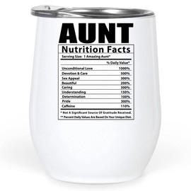 Lovesout Funny Aunt Nutritional Facts Gifts Tumbler 12 Oz Christmas 2025 Ideals