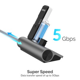 SABRENT USB-C 3.0 Hub, Lector de Tarjetas SD USB 5 en 1, Ranura Dual SD y TF + 3 concentradores USB 3.0 portátiles compatibles con MacBook, Mac Pro/Mini, iMac, XPS, Surface Pro, Windows, Thunderbolt