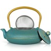 Jotsport Green Cast Iron Teapot Large Capacity 40oz/1200ml with Infuser