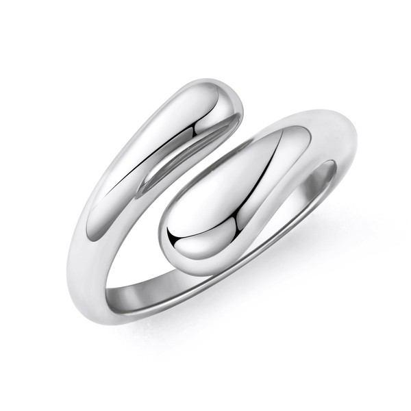 Lcherry Chunky Open Stackable Rings Dome Teardrop Rings for Women