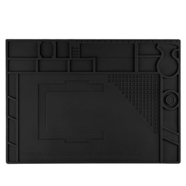 WEP M170 Silicone Soldering Mat 17.3x12.2 inches Heat-resistant with 8 Function Zones, Magnetic Mat/Soldering Mat for, electronics repair, DIY Projects