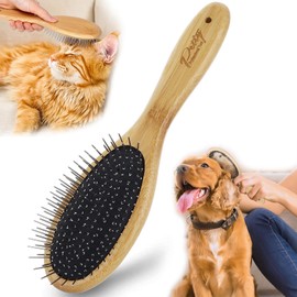 Genérico Cepillo para Perro Pelo Largo 17 mm - Cepillo Mantequilla para Perro Pomerania, Colección Original - Masaje, Baño y Eliminación de Pelo Suelto (1 Unidad)