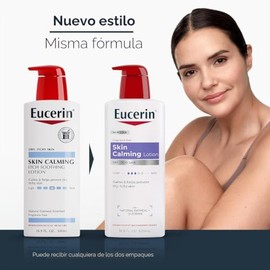Eucerin Loción calmante para la piel, loción de cuerpo completo para piel seca y con picazón, avena natural enriquecida, botella de bomba de 16.9 onza