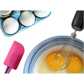 Moss & Stone Hand Blender With Egg Whisk, Powerful 300-Watt Stick Blender, Hand Mixer Set Stainless Steel Shaft & Blades, Black Handheld Blender With Ergonomic Handle (Without Chopper)