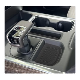 SXCY for 2023-2025 Chevy Silverado 1500 Sierra 1500 Accessories Cup Holder Inserts Liner 2025 Sierra 1500 Door Slot Mats Center Console Liners Silicone 3D Anti-dust Mats (Silverado/Sierra 1500 Black)