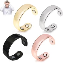 TACBSP Auvulis Migraine Rings for Women Men Anti Snoring Ring Lymphatic Therapy Ring Auvulis Vitality Migraine Rings Adjustable Fatigue Relief Rings (4 Colors)