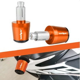 Universal Duke Handlebar Ends 22mm 7/8" - 2Pcs Moto Grips Ends for Duke 125 200 390 690 790 890 1190 1290/Adventure (Orange)