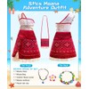 Moana Costume for Kids, Adventure Dress Up for Girls with