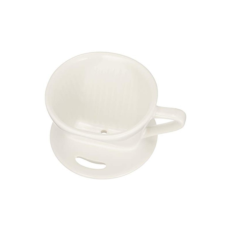 Bonmac 1-2 Cup Coffee Dripper with Measuring Spoon CD-1W White