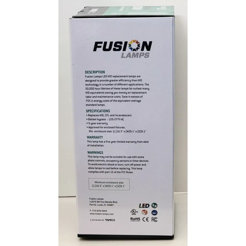 FUSION LAMPS LED HID FLED80HID/5K/M