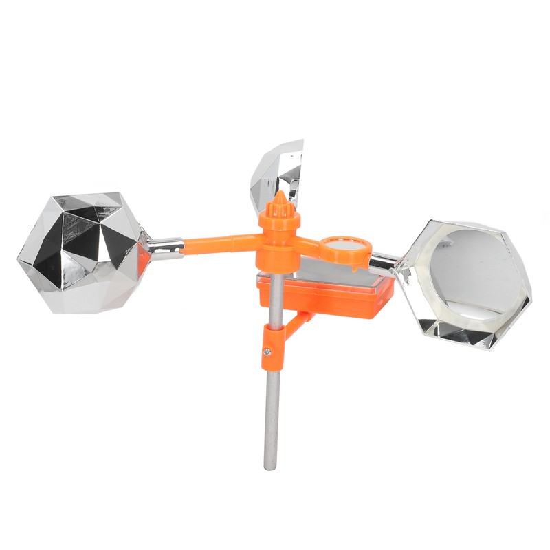 White Solar Sound Light Bird Repeller 360° Rotating Solar Bird